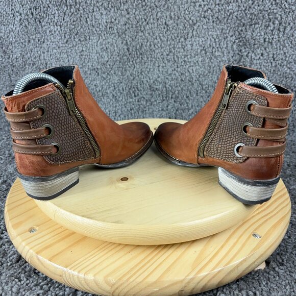 Sterling River Boots Women Size 5 Leather Distressed Ankle Bootie Made in Mexico - Picture 6 of 9